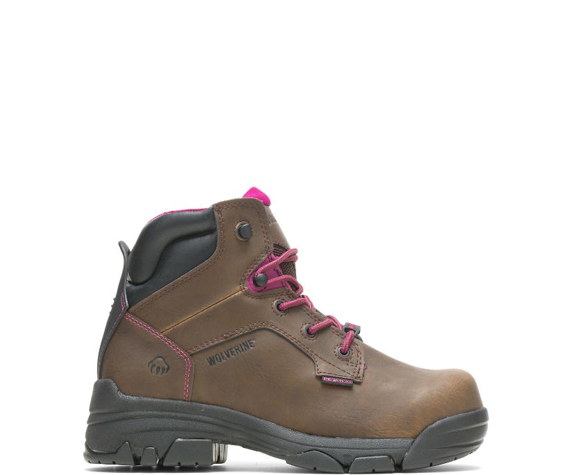 Bottes de Travail Wolverine Merlin Waterproof Composite-Toe 6" Femme - Marron (GQE183469)